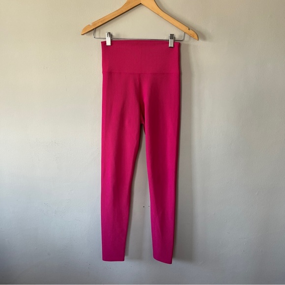 Beach Riot Ayla fuchsia pink ribbed leggings Workout Gym Running Size Small - Picture 2 of 5